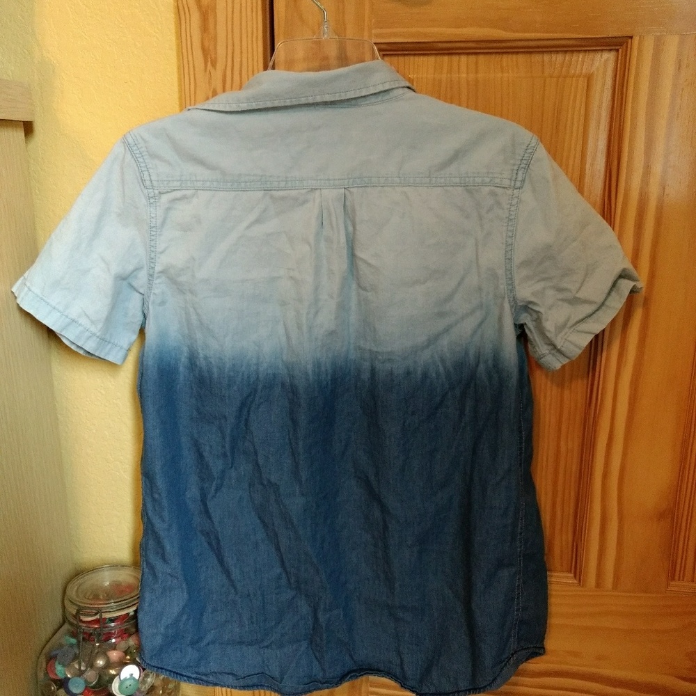 Boys Denim Ombre Button Down